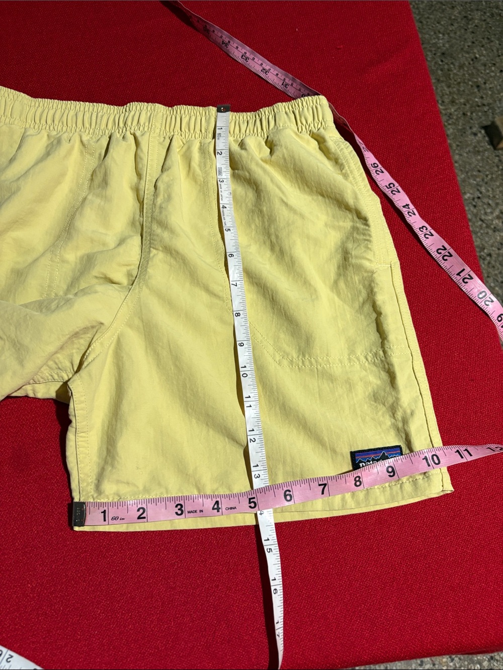 Patagonia Kids Baggies Shorts 5" Lined Milled Yellow Size XL 14 - Picture 11 of 12
